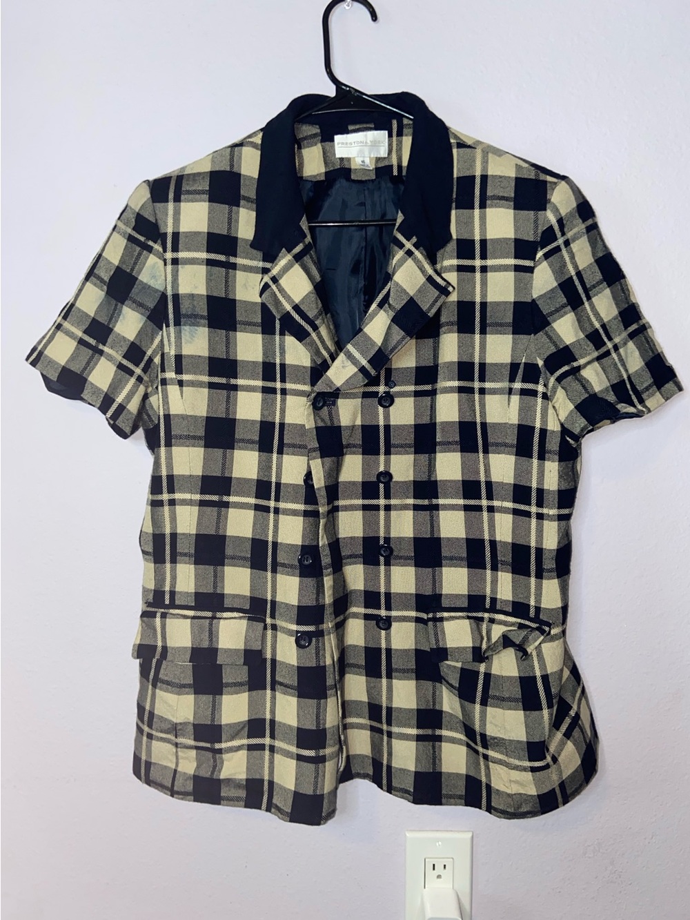 Preston & York Plaid Button Up Blazer